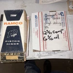 Trw Piston Ring 7548 Std 54-62 Chevy, Gmc Cyl 261 Eng Nos. Fixed Price $49.99.