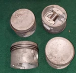 Nos Hepolite Piston Set Push Fit 3 Ring Type For Mgbgt. Fixed Price $174.95.