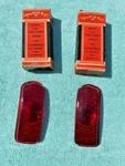 1948 Oldsmobile Dynamic 66 68 76 78 Nors Lynx Eye Tail Light Lamp Lens Pair. Fixed Price $60.00.