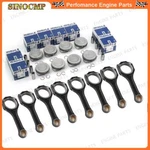 8PCS Con Rods + Piston & Rings Kit For Mercedes-benz G63 S63 W212 W463 M157 5.5L. Fixed Price $629.00.