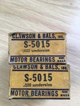 Vintage Nos Lot Of S-5015 020 Undersize Clawson & Bals Motor Bearings. Fixed Price $14.95.