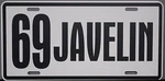 1969 Javelin Metal License Plate American Motors Amc Amx 390. Fixed Price $23.90.