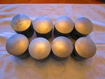 1937 - 1940 Ford 60 Hp Pistons Aluminum Dome Top .030 Oversize Edelbrock 250G. Fixed Price $195.00.