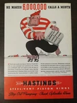 Vintage 1938 Hastings Steel Vent Piston Rings Full Page Original Ad 1221D. Fixed Price $9.99.