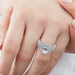 1CT Diamond Engagement Wedding Ring Set 14K Or Platinum Gold Lab Grown. Fixed Price $1264.99.