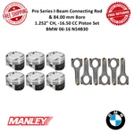 Manley 84.00MM Std Size 10.2 Cr Piston And 5.709" I-beam Rod Set For Bmw N54B30. Fixed Price $3250.00.
