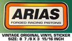 Arias Forged Racing Pistons Vintage Original Vinyl Decal Sticker Drag-nascar. Fixed Price $7.97.