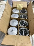 Set Of Nors Ford Flathead V8 3-3/16"+.040 Silv-o-lite Pistons Pins Locks 1058. Fixed Price $75.00.