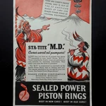 Sta-tite Md Sealed Power Piston Rings Engine 1938 Vtg Print Ad. Fixed Price $13.99.