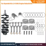 G4KJ Engine Rebuild Overhaul Kit- Crankshaft/piston/con Rod For Kia Hyundai 2.4L. Fixed Price $143.35.