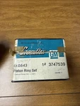 Cromflex Piston Ring Set Gm 3747539. Fixed Price $60.00.