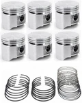 Silvolite Pistons SET/6+CAST Rings For 1960-87 Chrysler Dodge 170 198 225 Std. Fixed Price $208.58.