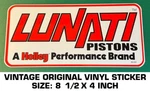 Lunati Pistons Vintage Original Vinyl Decal Sticker-drag-nascar-racing-holley. Fixed Price $9.45.