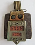 Antique Vintage Lof Glass Toledo Factory Employee Badge Pin A21. Fixed Price $35.00.