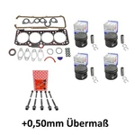 Piston Set + 0.50 Oversize Gasket For Vw Golf 1.6 93872620 81.51 Cyl. 027198012L. Fixed Price $332.28.