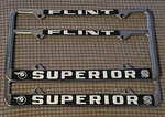 Nos Flint Michigan Superior Pontiac Cadillac Dealer License Frames Gto Trans. Fixed Price $199.99.
