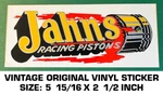 Jahns Racing Pistons - Vintage Original Vinyl Decal Sticker From Engine Nhra. Fixed Price $8.66.