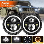 Pair 7'' Led Headlights Plug & Play W/amber Drl For Humvee M998 M923 M35A2 Truck. Fixed Price $44.97.
