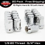 20 Chrome Acorn Lug Nuts 10 Rh Right & Lh Left Fits Old Mopar. Fixed Price $18.99.