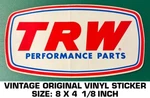 Trw Performance Parts Vintage Original Vinyl Decal Sticker Engine Racing-drag. Fixed Price $8.69.