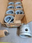 Nos Set Of 8 Silvolite Pistons 1041.040 Fits Ford Flathead 239 Over. Fixed Price $200.00.