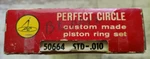 Perfect Circle 50664 Std Piston Ring Set 1965-72 Ford 240 300 Cylinder 4" Bore. Fixed Price $25.00.