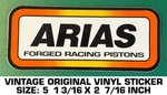 Arias Forged Racing Pistons Vintage Original Vinyl Decal Sticker Drag-nascar. Fixed Price $5.79.