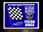 Mcquay Norris Piston Rings - Original Vintage 1960'S 70'S Racing Decal/sticker. Fixed Price $5.50.