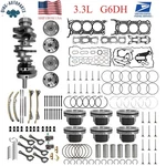 3.3L Engine Crankshaft Rod Piston Timing Chain & Gasket Kit For G6DH Hyundai Kia. Fixed Price $370.00.