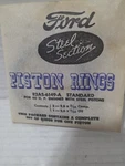 3 Packages Of Ford Steel Section Piston Rings, New Old Stock. Fixed Price $24.95.