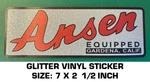 Ansen Equipped Gardena, Ca. Glitter Vinyl Decal Sticker- Vintage Racing. Fixed Price $10.94.