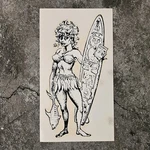 Vintage Decal 1960'S Surfing Surfer Girl Woody Hot Rod Auto Window Vw Van. Fixed Price $34.99.