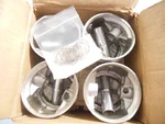 1948 - 1953 Ford Pistons Aluminum Dome Top .040 Oversize W/pins & Clips Nos. Fixed Price $280.00.