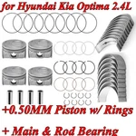 Oversize 0.5MM Piston& +0.02" Bearings For 2.4 Hyundai Santa Fe Sonata Kia. Fixed Price $99.88.